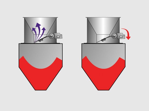 METRO G med: Discharge flap with spring damper