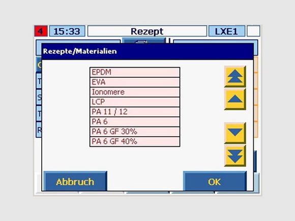 LUXOR EM A: Material-Datenbank