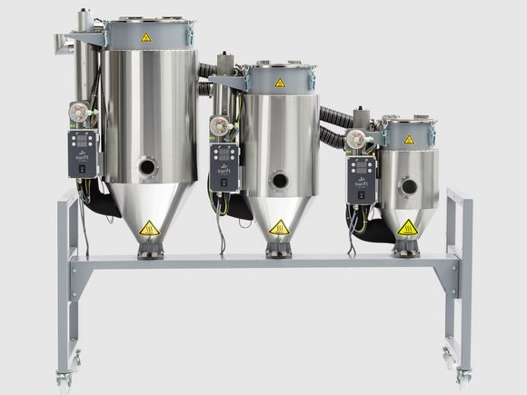 sDRY 40/80 mit sDRYBIN S 15-250: Trichter-Design